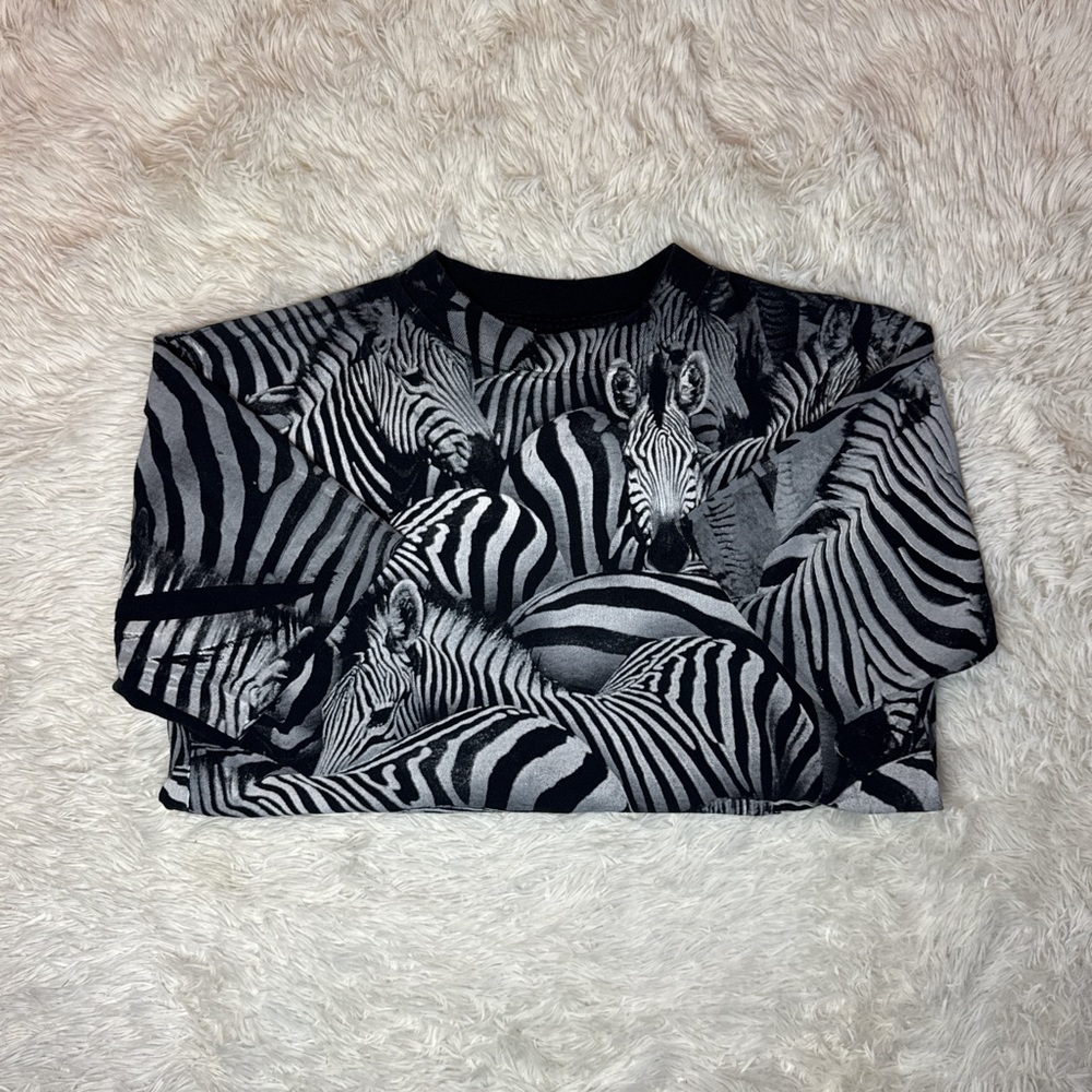 Vintage Radical Nature All Over Zebra Graphic Tee - Picture 2 of 5